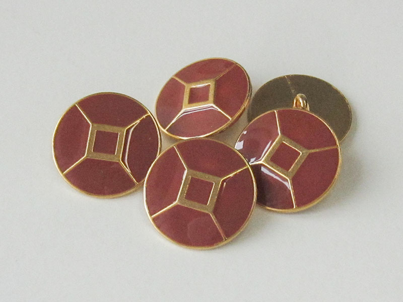 Edler Blazerknopf gold/terracotta