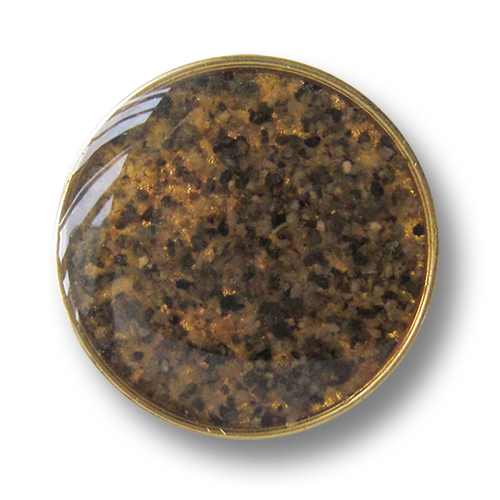 www.Knopfparadies.de - 3810be - Schimmernde hellbraun goldene Kunststoffknöpfe in Metalloptik