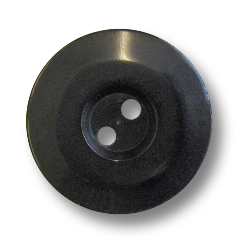 www.Knopfparadies.de - 5283sc - Elegante schwarze Zweilochknöpfe aus Kunststoff in Schwarz