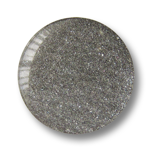 www.knopfparadies.de - 5920hg - Hellgrau glitzernde Kunststoffknöpfe mit Öse