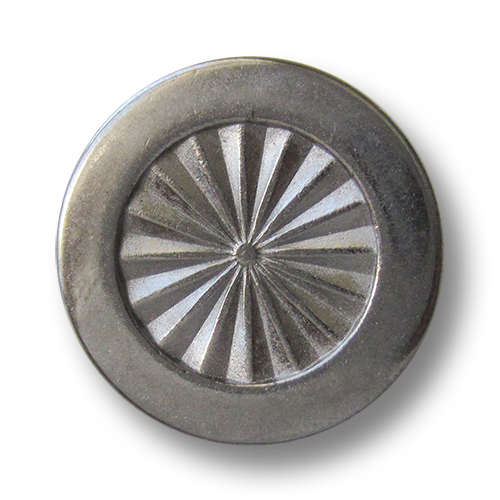 www.Knopfparadies.de - 5945ch - Elegante Ösenknöpfe aus Metall in Chrom