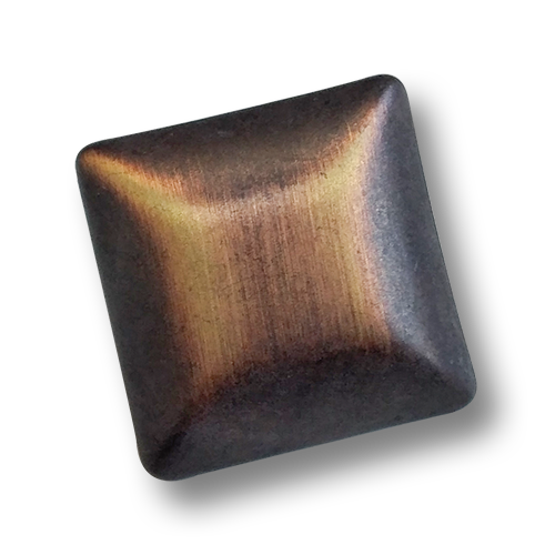 Attraktiver quadratischer Knopf bronzefarben