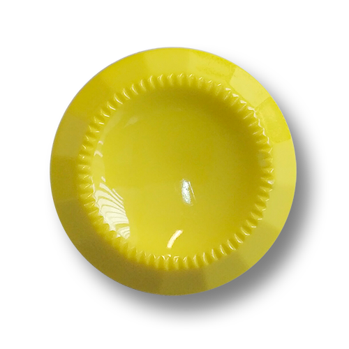 www.knopfparadies.de - 0204ge - Knallgelbe Kunststoffknöpfe mit Öse