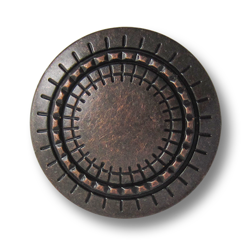 www.knopfparadies.de - 2696dk - Interessante Metalknöpfe in dunklem altkupfer