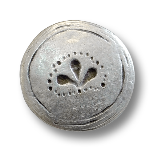 www.knopfparadies.de - 6148as - Altsilberfarbene Metallknöpfe, fast wie handgearbeitet und uralt