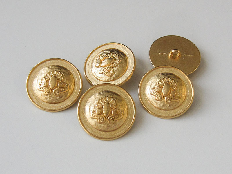 www.Knopfparadies.de - 1556go - Goldene Metallknöpfe mit antiker Amphore