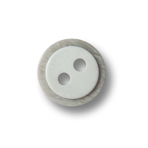 www.knopfparadies.de - 3620gr - Graue Blusenknöpfe aus Kunststoff mit zwei Löchern