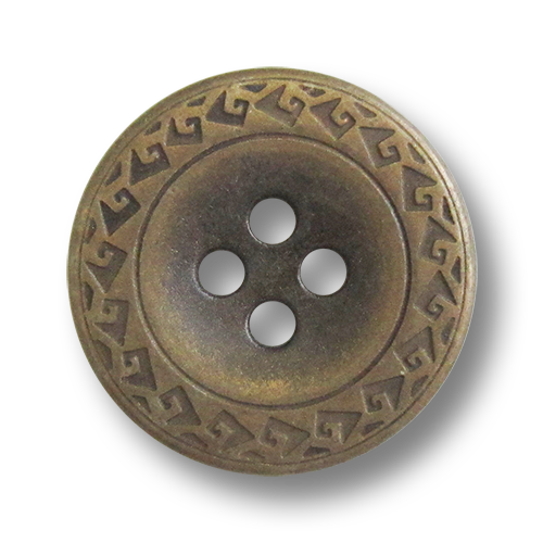 www.knopfparadies.de - e001 - Interessante Jeansknöpfe aus Metall in altmessing