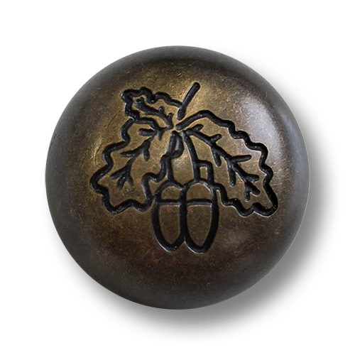 www.knopfparadies.de - 4489dm - Dunkel messingfarbene Trachtenknöpfe aus Kunststoff