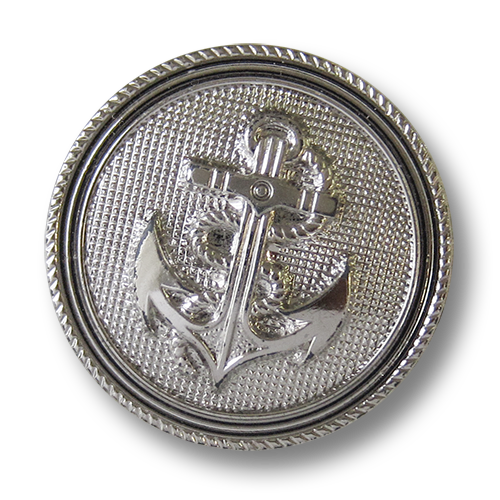 www.knopfparadies.de - 5916si - Maritime Kunststoffknöpfe, glänzend silberfarben