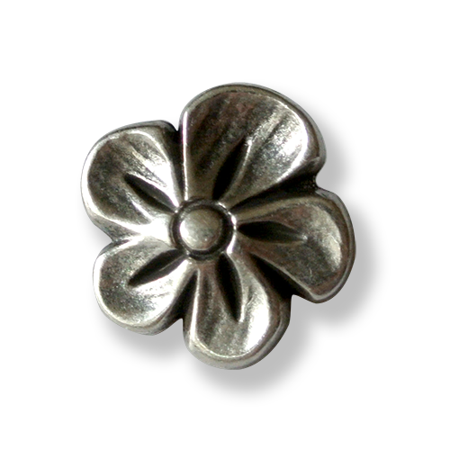 www.knopfparadies.de - 1246as - Hübsche Metallknöpfe / Blütenknöpfe