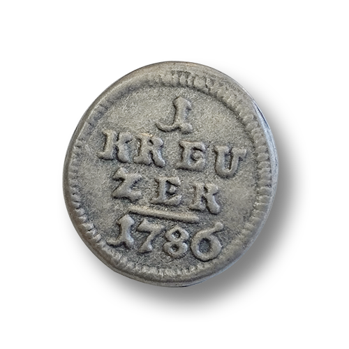 www.knopfparadies.de - j057ds - Historisch anmutende Münzknöpfe aus Metall: 1 Kreuzer