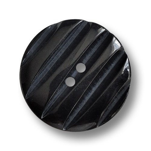 www.knopfparadies.de - 4734sc - Schwarze Mantelknöpfe aus Kunststoff