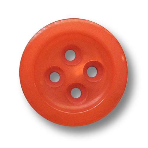 www.knopfparadies.de - 3031ko - Korallrot schimmernde Kunststoffknöpf