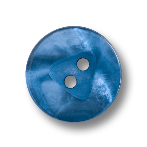 www.knopfparadies.de - 5845kb - Blau schimmerne Kunststoffknöpfe mit zwei Löchern