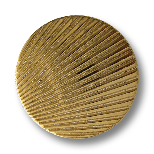 www.Knopfparadies.de - 0780go - Goldene Metallknöpfe mit Muschel Muster