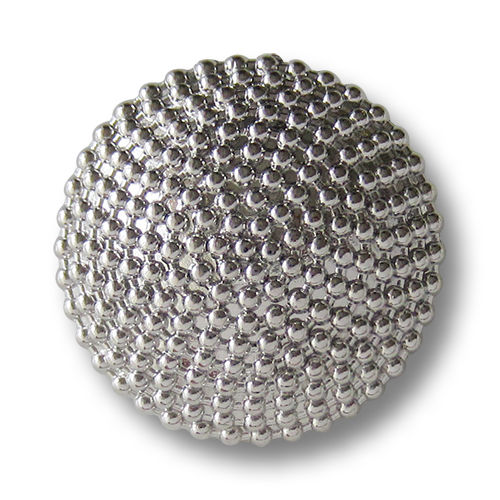 www.Knopfparadies.de - 1298gs - Bildschöne glänzend silberne Metallknöpfe mit Ketten Design