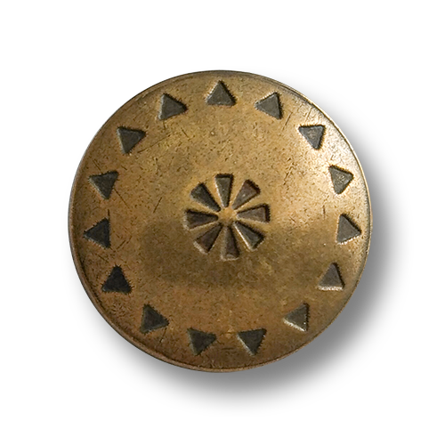www.knopfparadies.de - 0080am - Matt altmessingfarbene Metallknöpfe