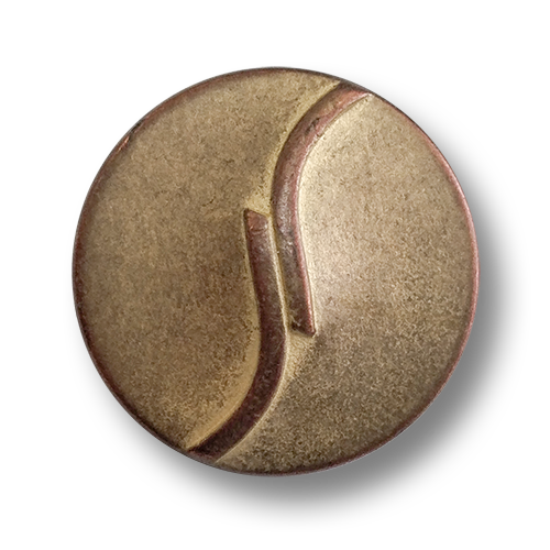 www.knopfparadies.de - 5310ks - Bicolor Metallknöpfe in elegant geschwungenem Design