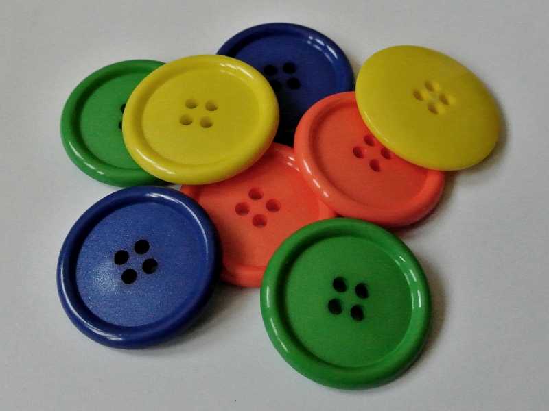 8er Set große Knöpfe für Clowns