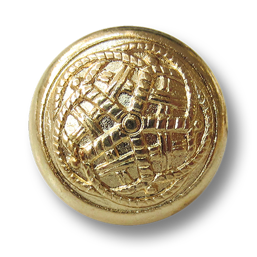 www.Knopfparadies.de - 0422go - Traumhafte goldene Metallknöpfe mit Stern oder Blumen Motiv
