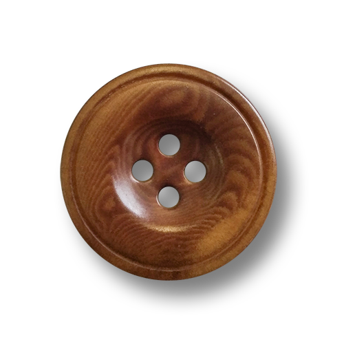 www.knopfparadies.de - 6034mb - Mittelbraune Vierlochknöpfe aus Steinnuss