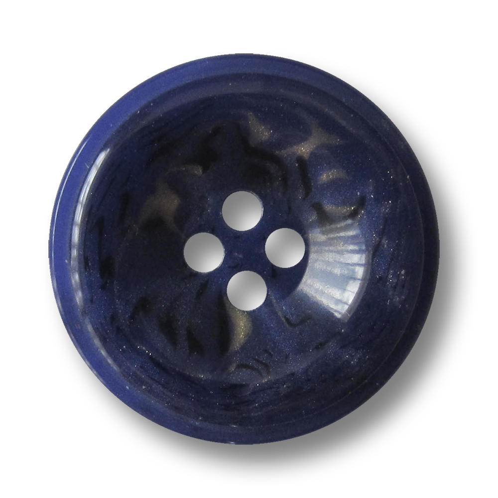 Blau marmorierte Vierlochknöpfe aus Kunststoff