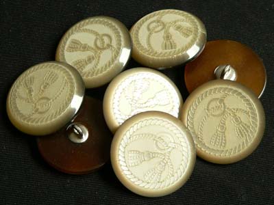 Extravaganter Knopf - braun/natur