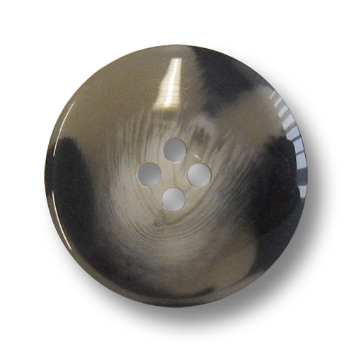 www.knopfparadies.de - 1042sv - Klassischer großer melierter Knopf