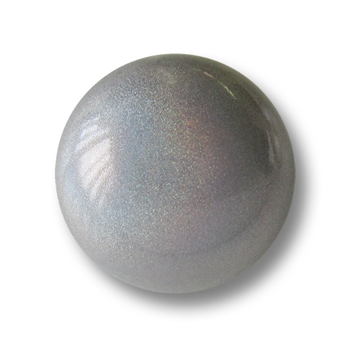 www.Knopfparadies.de - 5742hg - Silber graue Glitzerknöpfe in Halbkugel Form