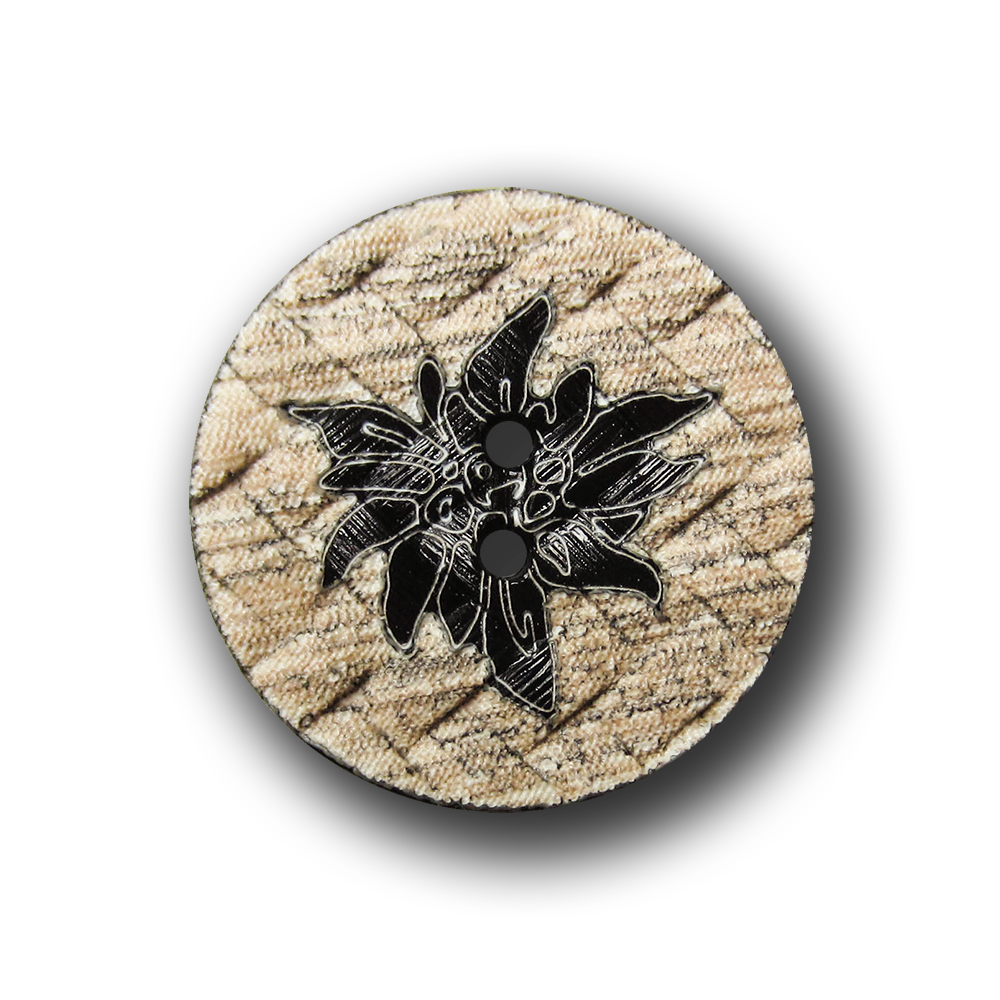 Edelweissknöpfe mit Korbmuster