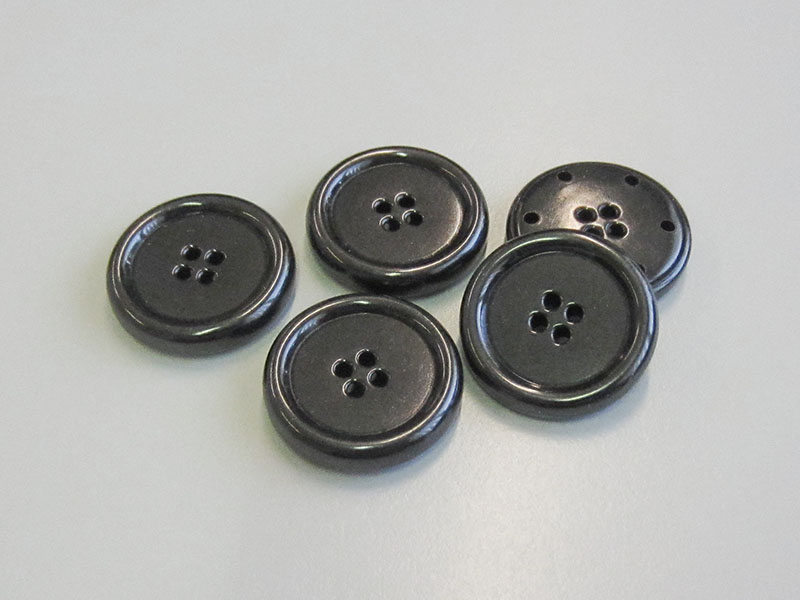 www.Knopfparadies.de - 5962ch - Leichte Metallknöpfe in glänzend Chrom