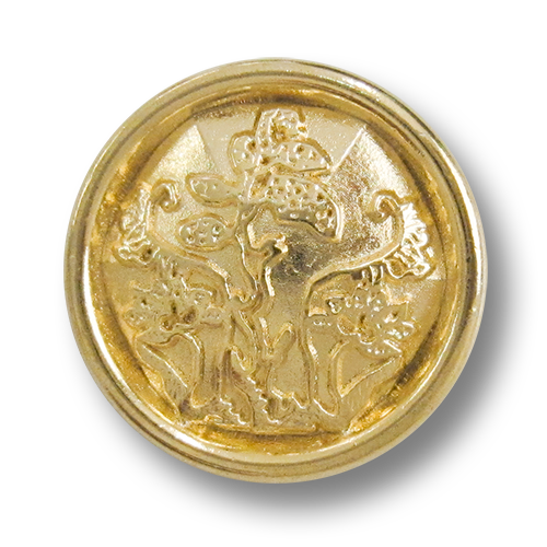 www.knopfparadies.de - 3107gg - Märchenhaft schöne, goldfarbene Metallknöpfe