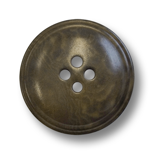 www.knopfparadies.de - 6583gn - Olivegrüne Steinnussknöpfe mit vier Knopflöchern