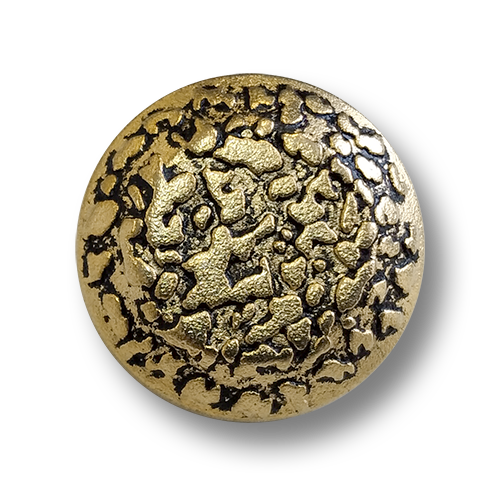 www.knopfparadies.de - 4497ag - Altgoldfarbene Metallknöpfe mit interessanter Oberflächenstruktur