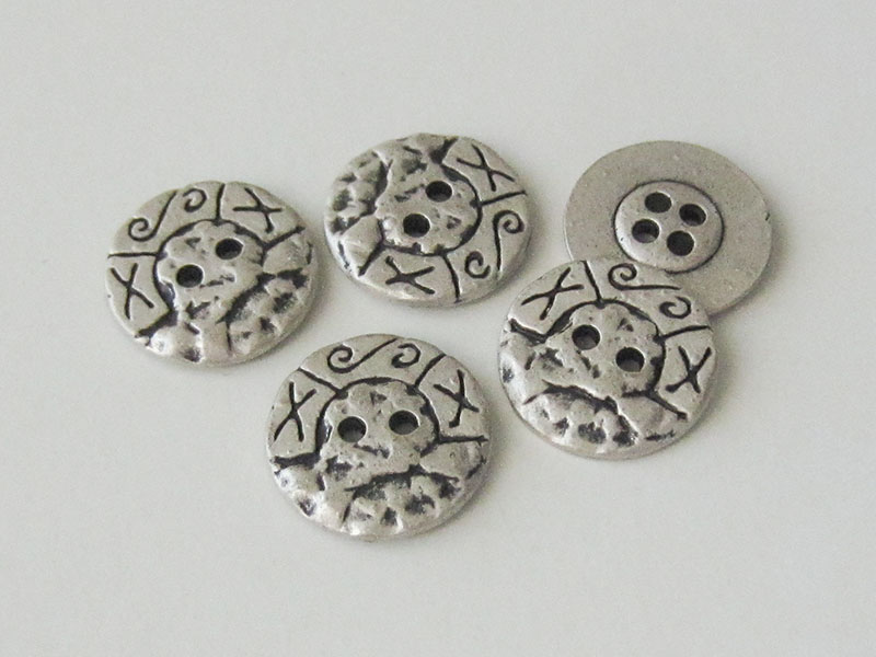 www.Knopfparadies.de - 0154as - Originelle Metallknöpfe in Silber mit Motiven