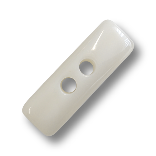 www.knopfparadies.de - 5683gr - Naturweiße Knebelknöpfe aus Kunststoff