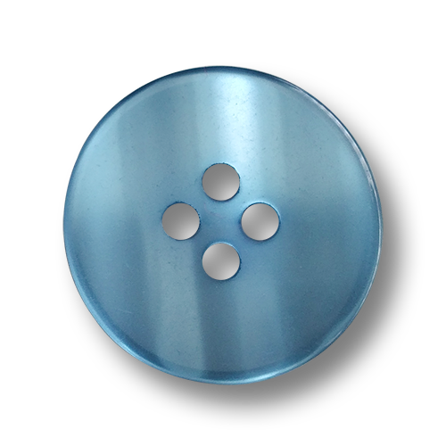 www.knopfparadies.de - 2721bl - Blau schimmernde Vierlochknöpfe aus Kunststoff