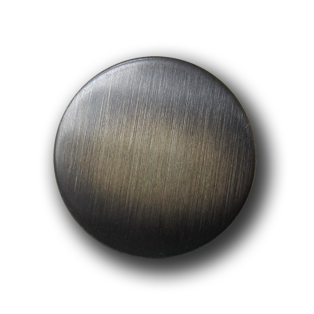 Metallblech Knopf in Eisenfarben mit gebürsteter Oberfläche