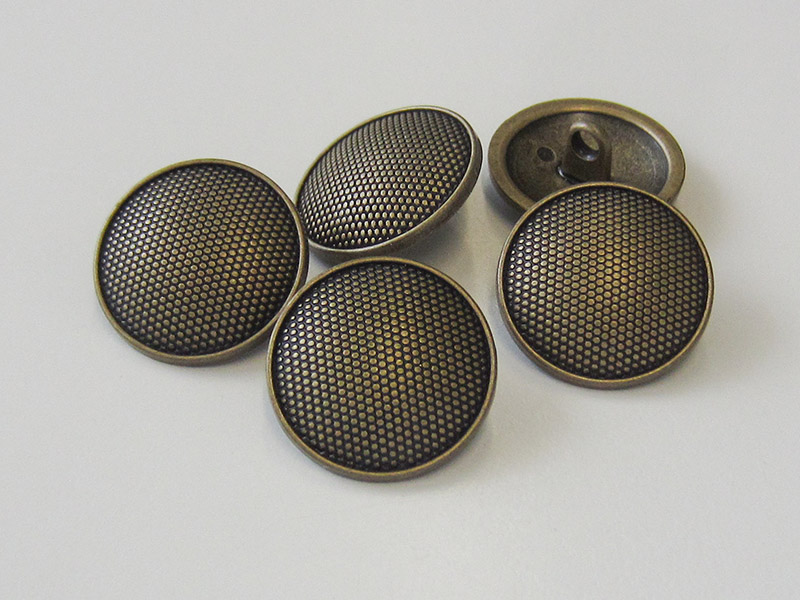 www.knopfparadies.de - 5753am - Zeitlose altmessingfarbene Metallknöpfe
