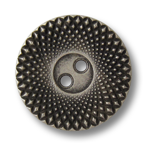 www.knopfparadies.de - 2045as - Flache Metalknöpfe in altsilber mit zwei Löchern