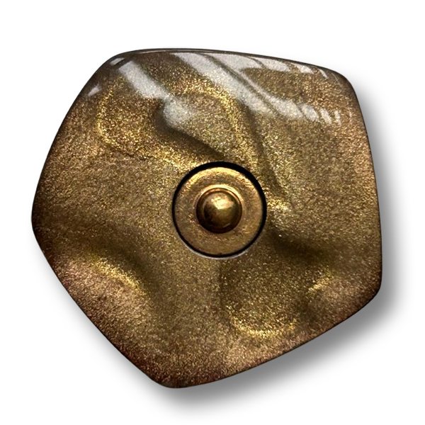 Glänzende Ösenknöpfe in Braun-Gold – extravagant wie ein kleines Schmuckstück