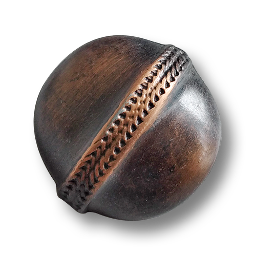 www.knopfparadies.de - 6059ek - Eiesen- und kupferfarbene Metallknöpfe mit Zierband