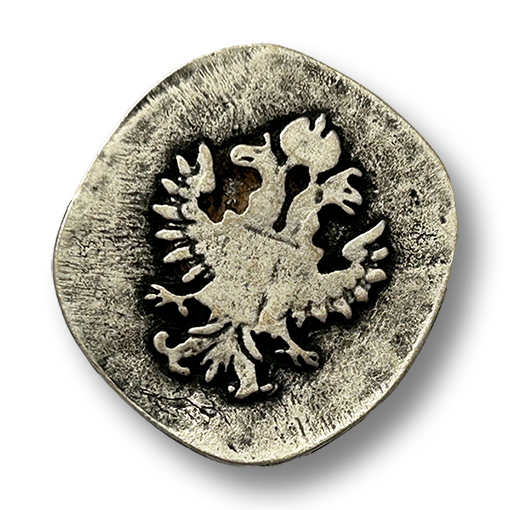 Altsilberfarbene Metallknöpfe mit Doppeladler