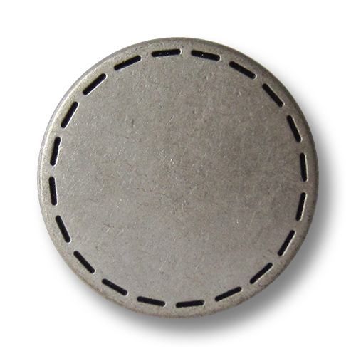 www.Knopfparadies.de - 3109as - Silberne Metallknöpfe in Vintage Optik mit durchbrochenem Kreis