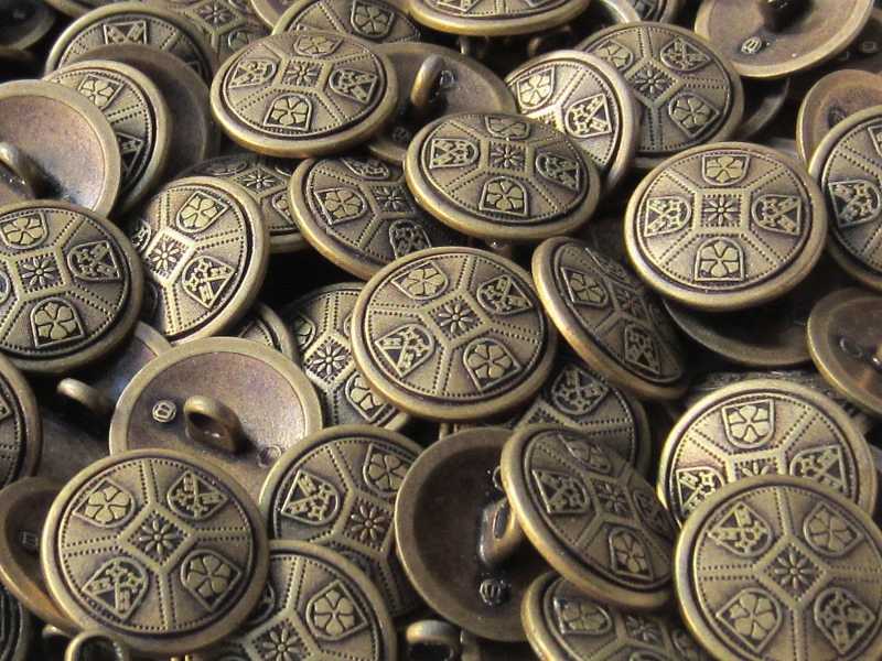 Metall Knöpfe mit Wappen für Kostüme, Blazer, Trachten