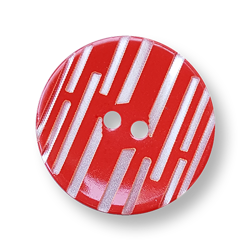 Hübscher rot-weißer Knopf