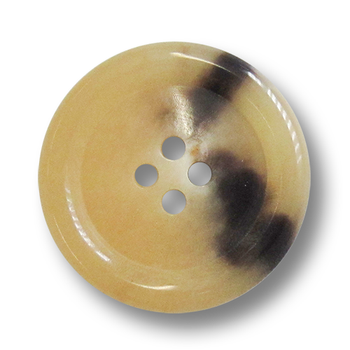 www.knopfparadies.de - 0796bf - Blond-braun gescheckte Büffelhornknöpfe