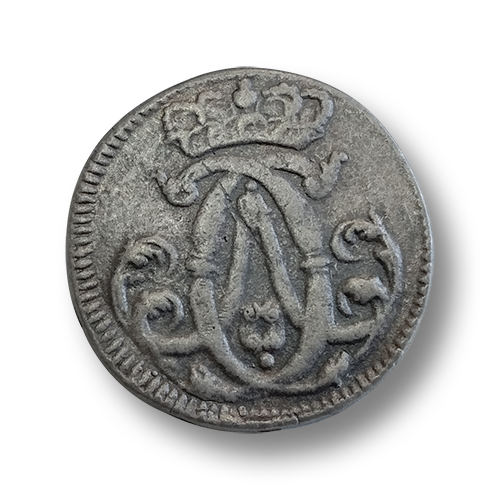 www.knopfparadies.de - j054 - Altsilberfarbene, historisch anmutende Münzknöpfe / Trachtenknöpfe