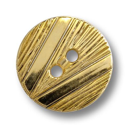 www.knopfparadies.de - 4731go - Glänzend goldfarbene Zweilochknöpfe